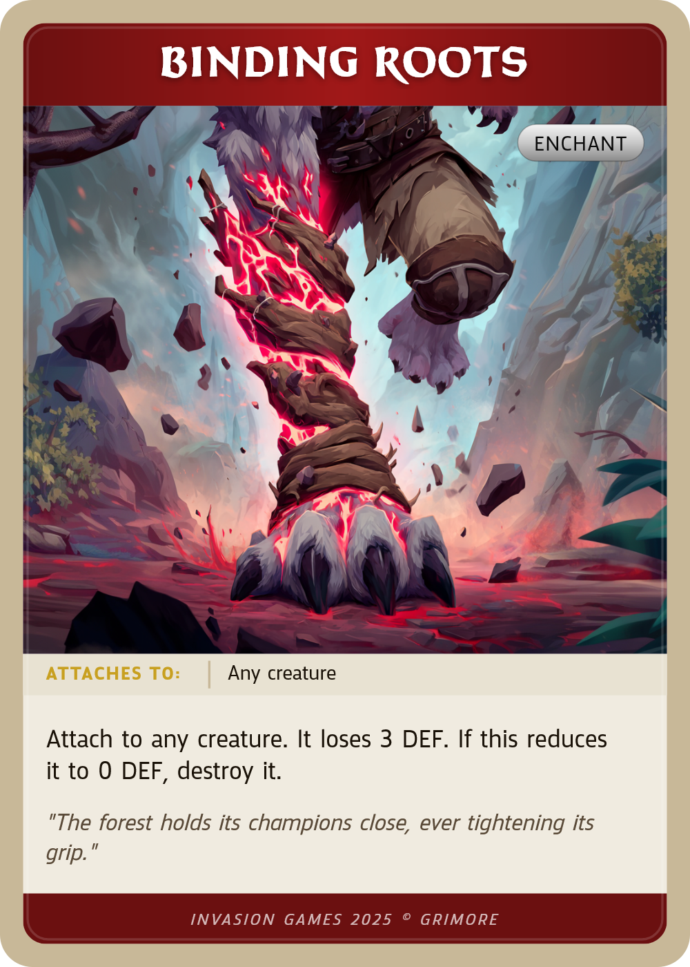 Binding Roots card